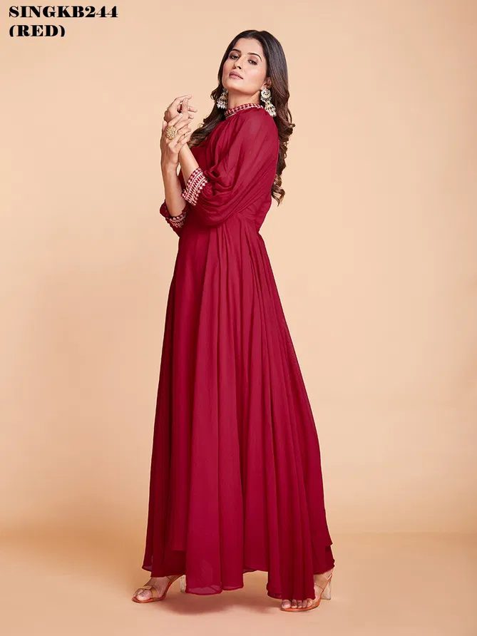 SINGKB244RED Wedding Wear Gown Catalog